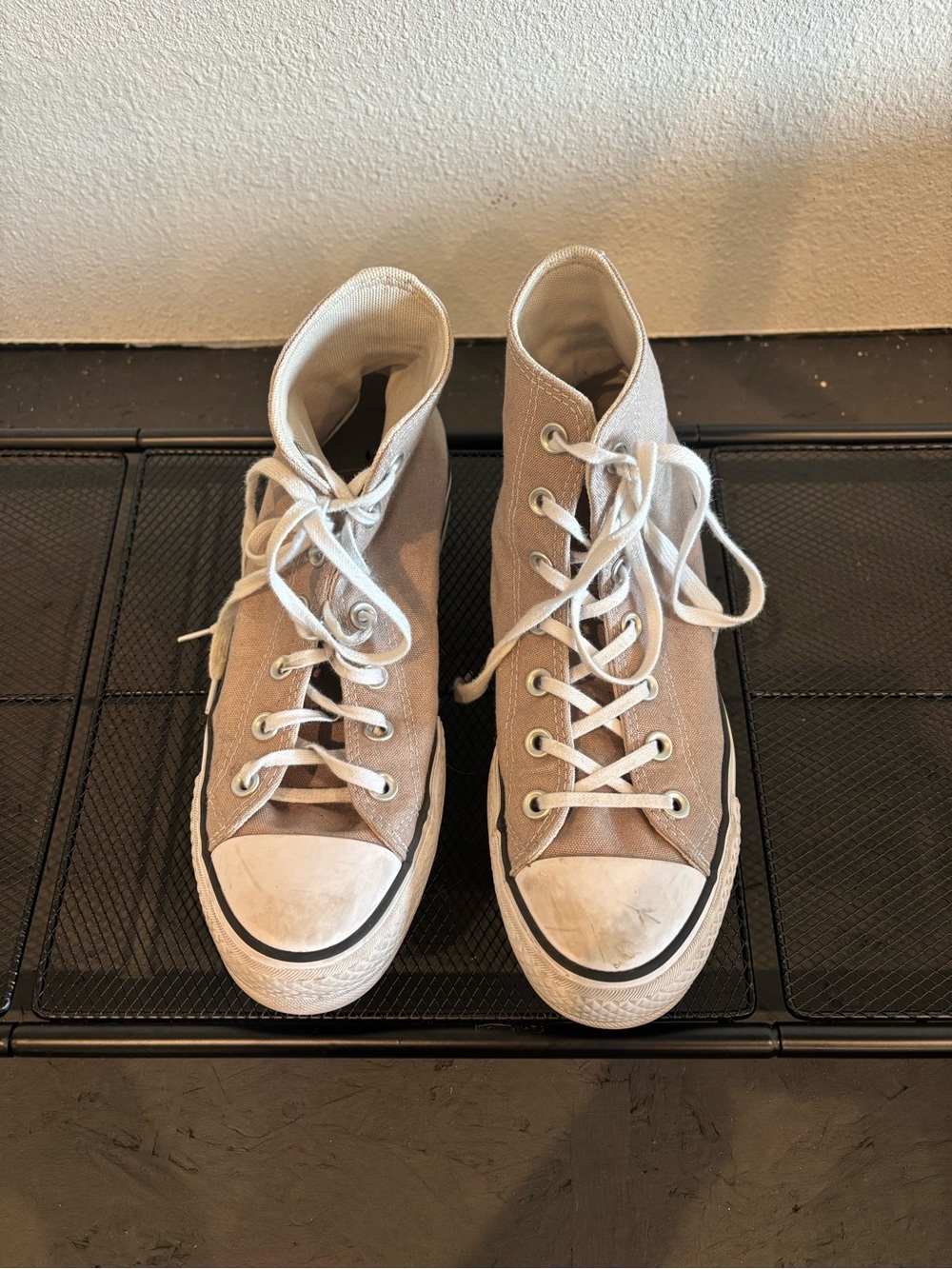 Converse High-Top Sneakers in Light Taupe